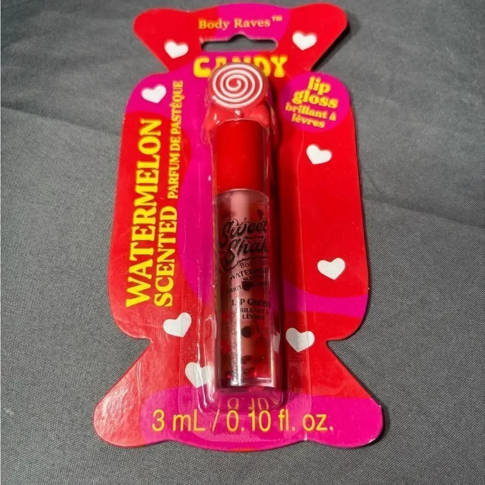2 NEW Candy Lip Gloss - Strawberry & Watermelon Scented NWT